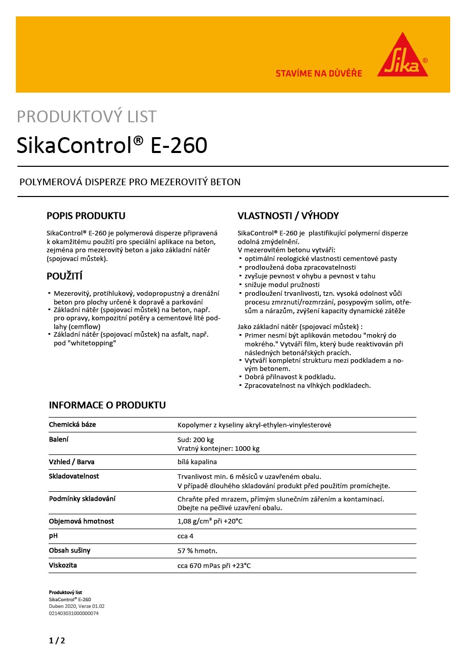 SikaControl® E-260