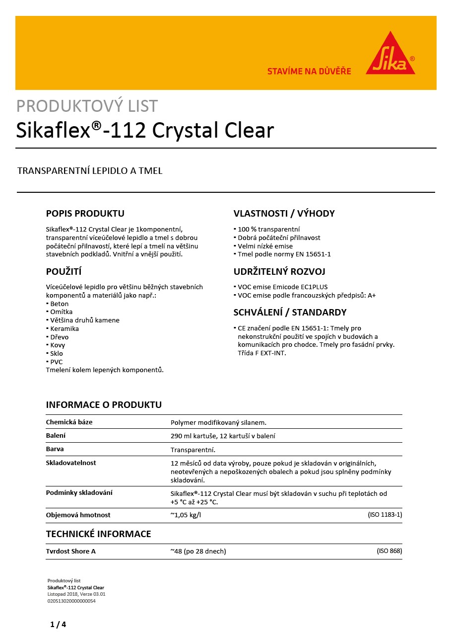 Sikaflex®-112 Crystal Clear