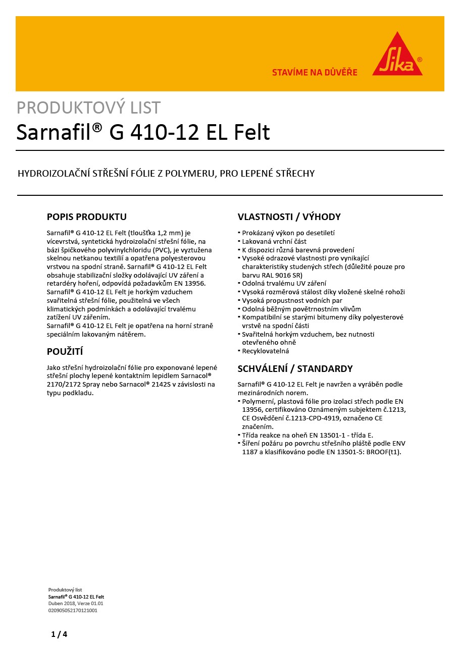 Sarnafil® G 410-12 EL Felt
