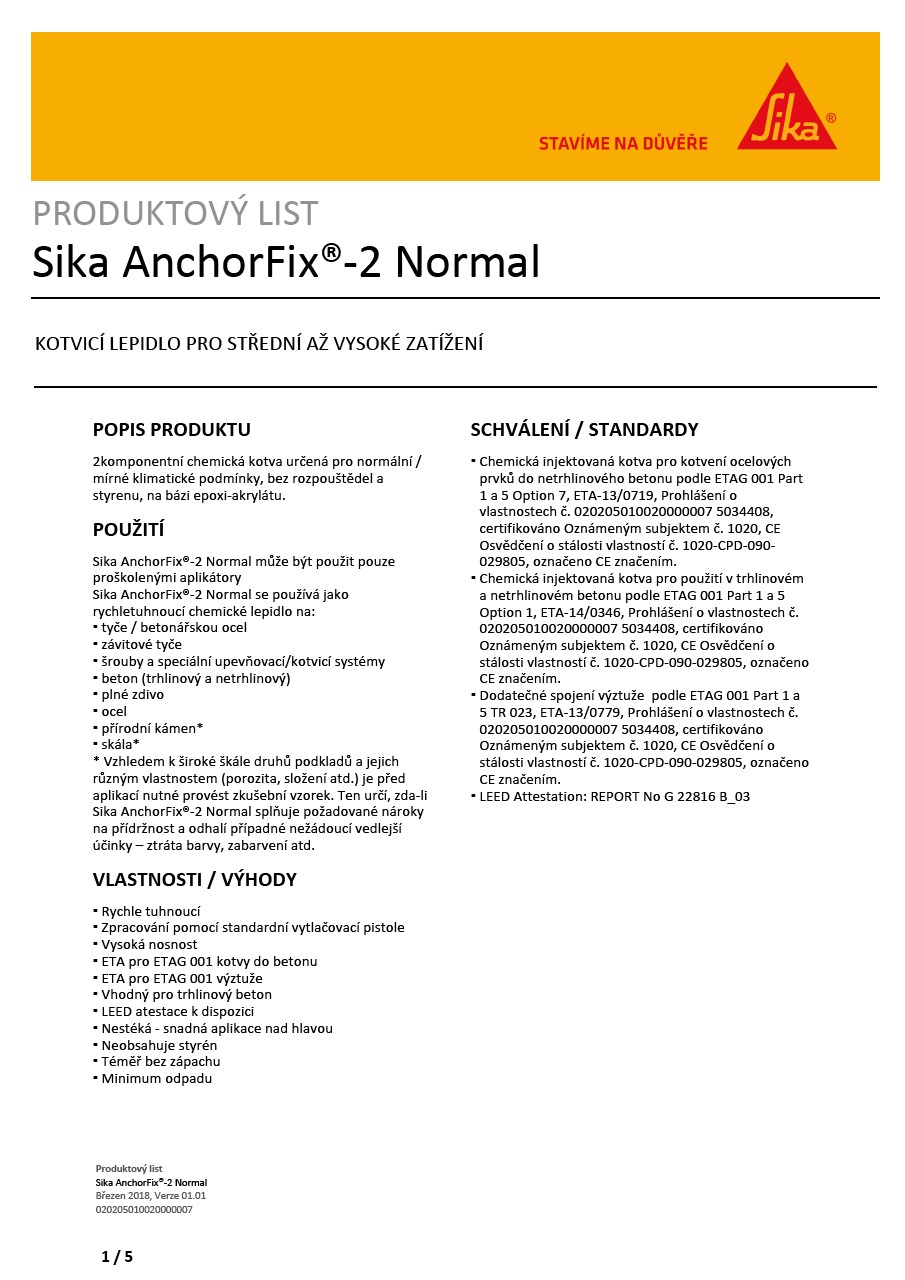 Sika AnchorFix®-2 Normal