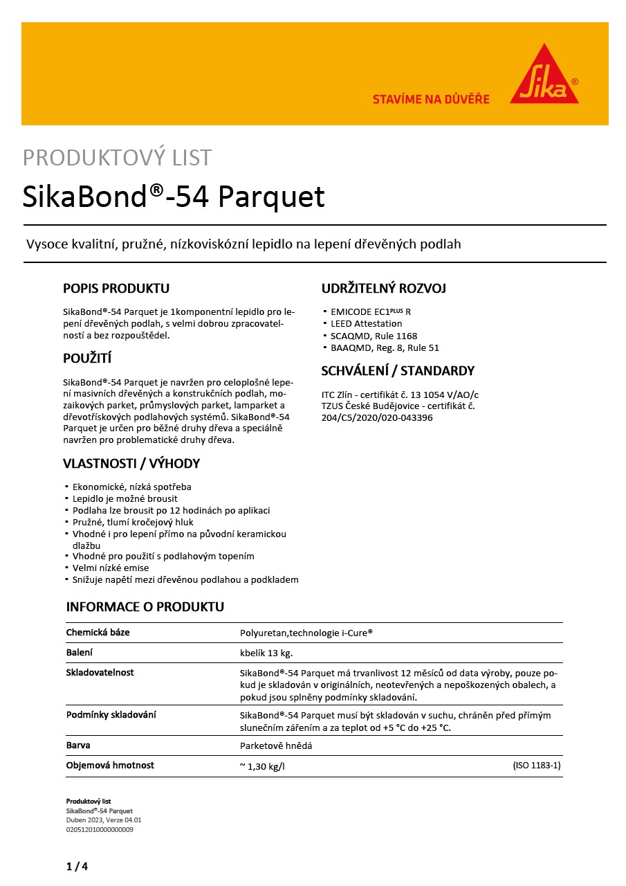 SikaBond®-54 Parquet