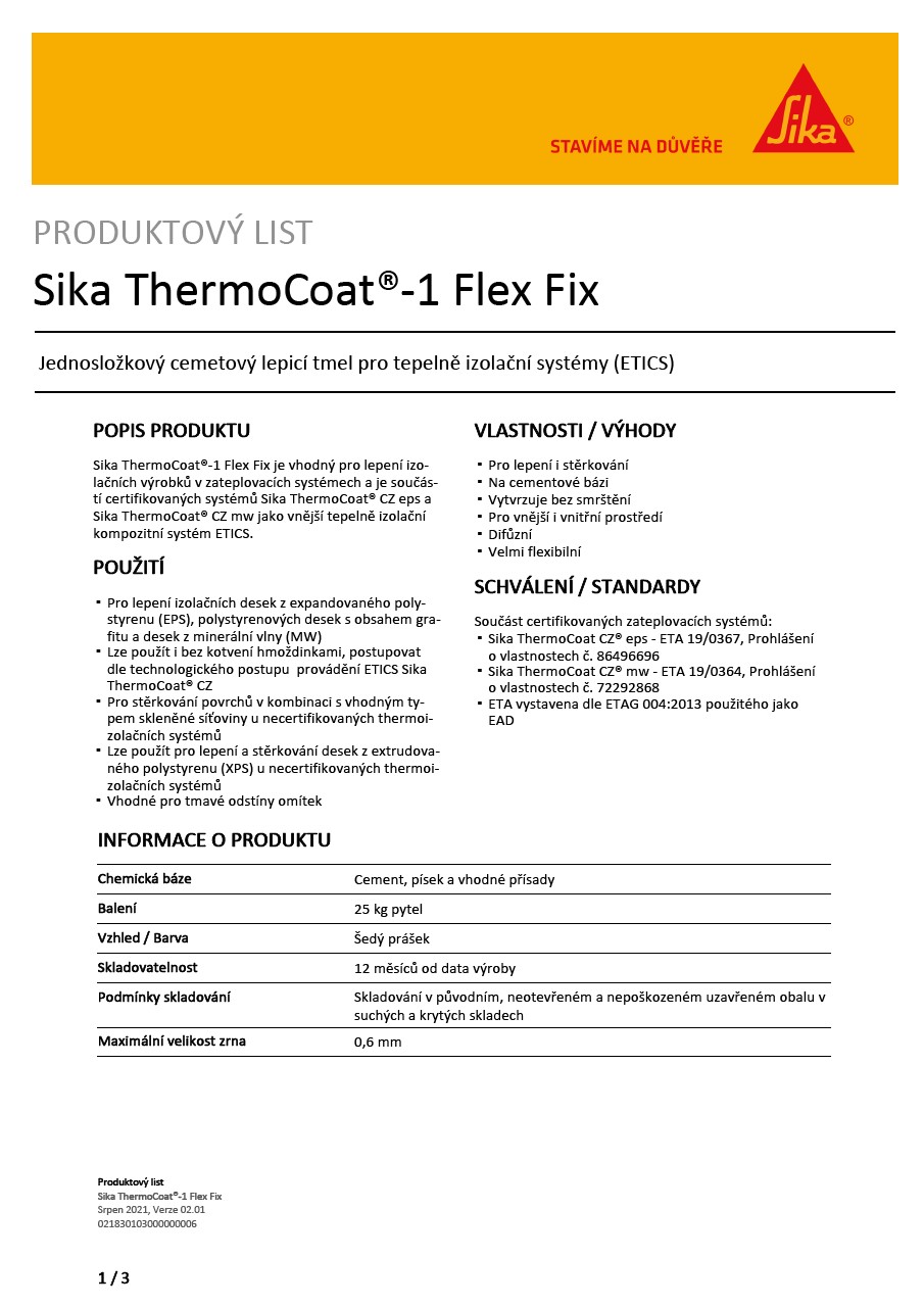 Sika ThermoCoat®-1 Flex Fix